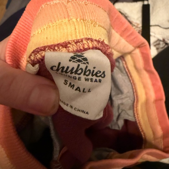 Chubbies Terry Sweatpants Men's Size Small Washed Out Red Drawstring - Picture 6 of 6